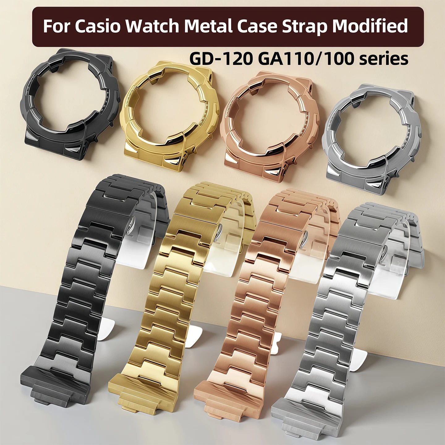GA110 Mod kit watch strap Case For Casio G-SHOCK GA-110 GA-120 GA100 Modified Stainless Steel case metal watchband suit tools
GA110 Mod kit watch strap Case For Casio G-SHOCK GA-110 GA-120 GA100 Modified Stainless Steel case metal watchband suit tools