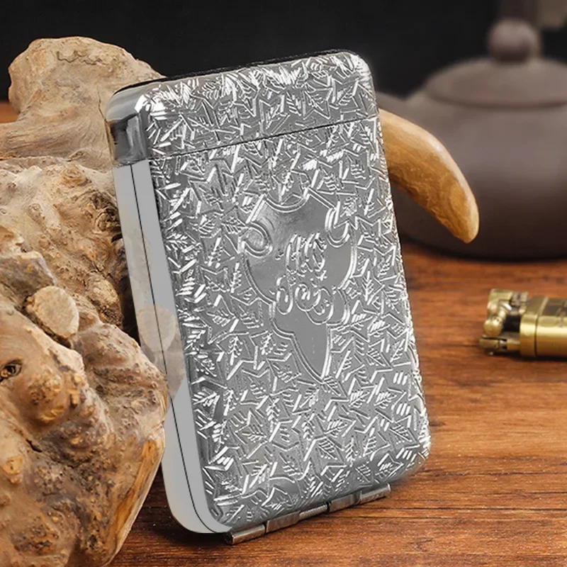 Three Open Cigarette Box Retro Metal Cigarette Box For 16 pieces Cigarettes Cigar Storage Box
Three Open Cigarette Box Retro Metal Cigarette Box For 16 pieces Cigarettes Cigar Storage Box
