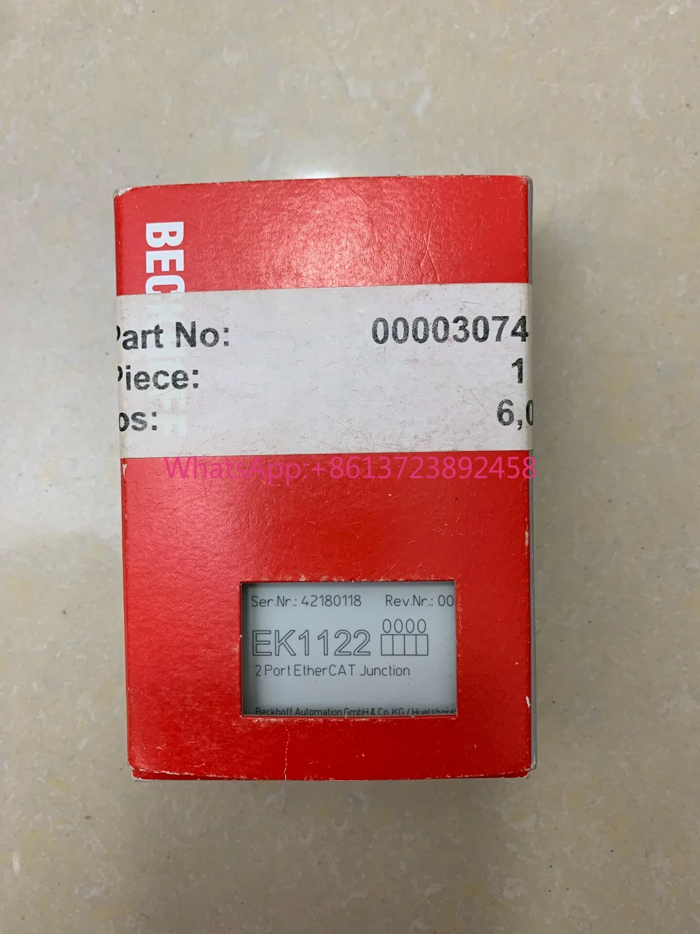 Beckhoff module EK1122 2-port EtherCAT connector, high quality
Beckhoff module EK1122 2-port EtherCAT connector, high quality
