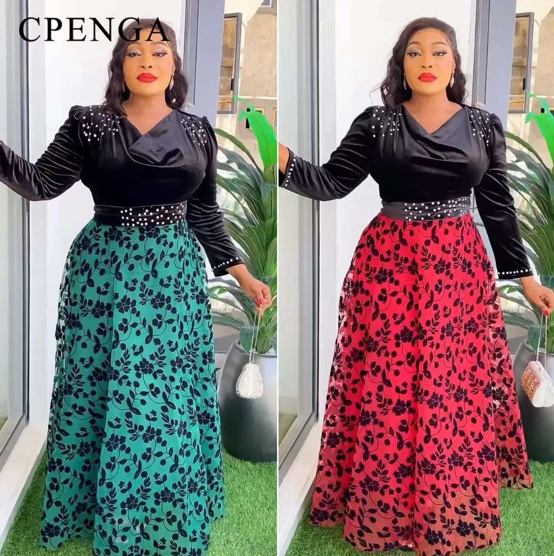 2024 African Party Dress for Women Elegant Wedding Evening Formal Wear Plus Size Dashiki Clothes Spring Velvet Turkey Dresses
2024 African Party Dress for Women Elegant Wedding Evening Formal Wear Plus Size Dashiki Clothes Spring Velvet Turkey Dresses