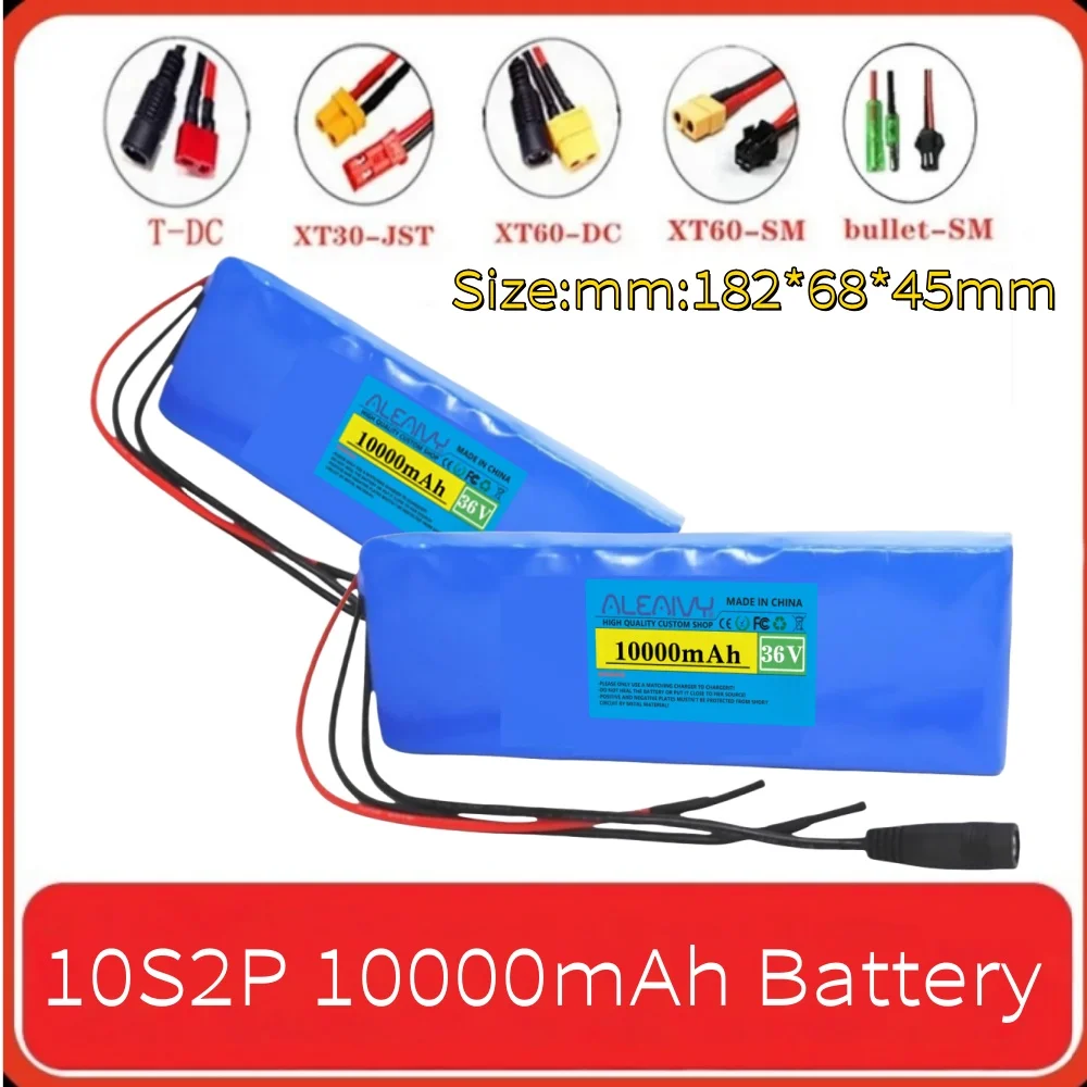 36V 10000mAh 18650 Rechargeable Lithium Battery Pack 10S2P 500W Power Modified Scooter with BMS
36V 10000mAh 18650 Rechargeable Lithium Battery Pack 10S2P 500W Power Modified Scooter with BMS