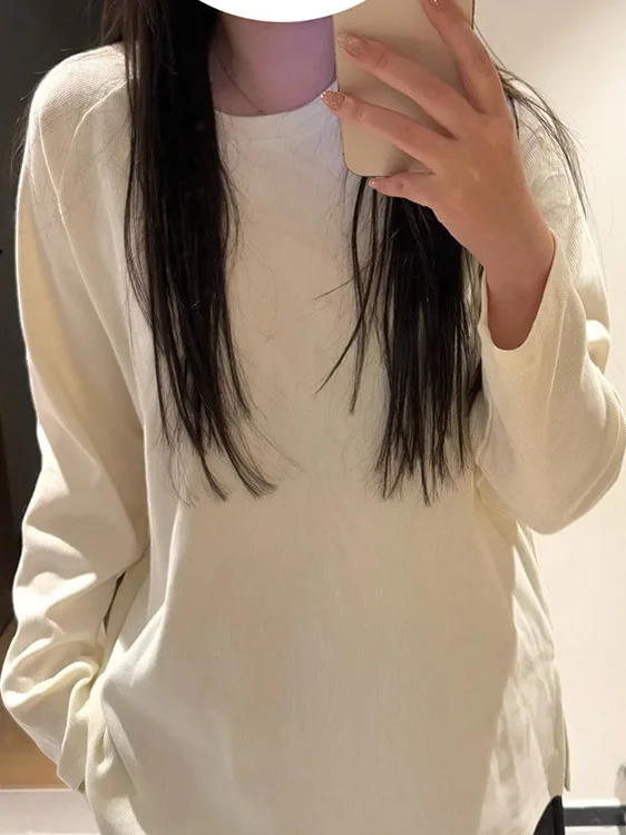 Loose Long Sleeve T-Shirt Women's Autumn Winter Casual Thin Fleece Layered Shoulder Sleeve Split Bottom Comfortable Top
Loose Long Sleeve T-Shirt Women's Autumn Winter Casual Thin Fleece Layered Shoulder Sleeve Split Bottom Comfortable Top