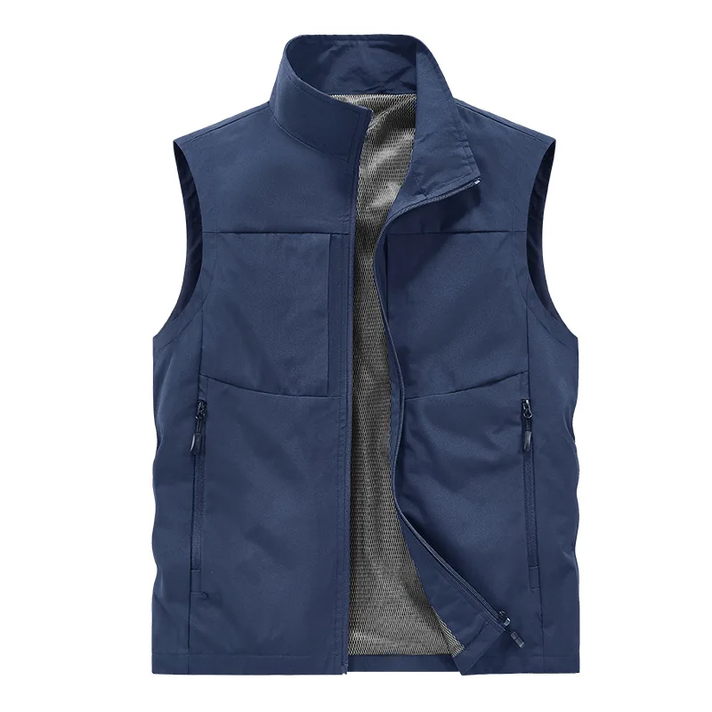 Spring Summer Men's Breathable Waistcoat Solid Sleeveless Jackets Stand Collar Photography Fishing Casual Vests Male Sports Vest
Spring Summer Men's Breathable Waistcoat Solid Sleeveless Jackets Stand Collar Photography Fishing Casual Vests Male Sports Vest