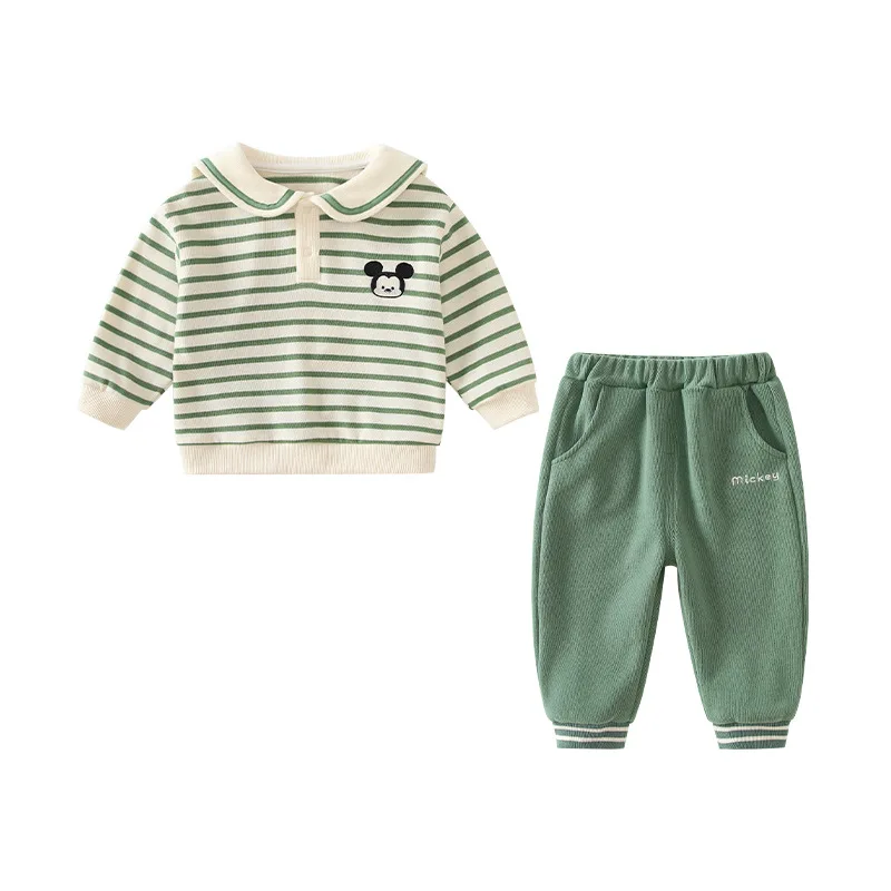 MINISO Mickey Spring Baby Boys Girls New Children's Suit Two Piece Set Clothes Soft Cotton Cute 1-3 Years Top Pants Kids Outfit
MINISO Mickey Spring Baby Boys Girls New Children's Suit Two Piece Set Clothes Soft Cotton Cute 1-3 Years Top Pants Kids Outfit