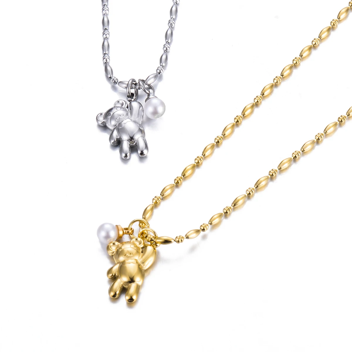 Stainless Steel Gold Color Cute Bear Pendant Necklace for Women Girls New Trend Sweet Chains Jewelry Birthday Gifts Wholesale
Stainless Steel Gold Color Cute Bear Pendant Necklace for Women Girls New Trend Sweet Chains Jewelry Birthday Gifts Wholesale