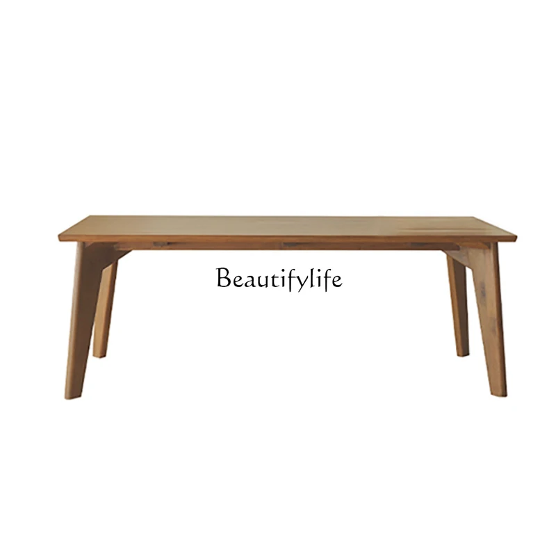Wabi Sandy Wind Solid Wood Dining Table Home Workbench Book Table and Chair Combination
Wabi Sandy Wind Solid Wood Dining Table Home Workbench Book Table and Chair Combination