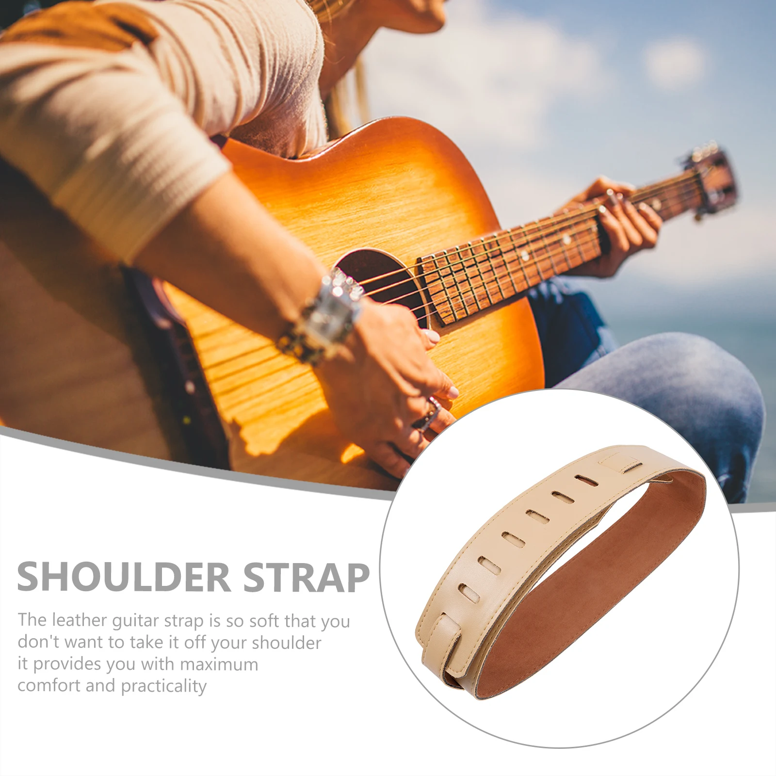 Guitar Strap Comfortable Adjustable Pu Vintage Men Shoulder Pressure Reducing Durable Belt Replaceable Supply Instrument
Guitar Strap Comfortable Adjustable Pu Vintage Men Shoulder Pressure Reducing Durable Belt Replaceable Supply Instrument