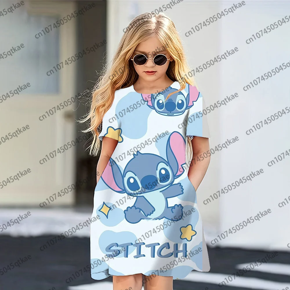 MINISO Disney Stitch Princess Party Short Sleeve Dress For Girls Tshirt Women Kid Cartoon Fashion Casual Clothing Princess Dress
MINISO Disney Stitch Princess Party Short Sleeve Dress For Girls Tshirt Women Kid Cartoon Fashion Casual Clothing Princess Dress