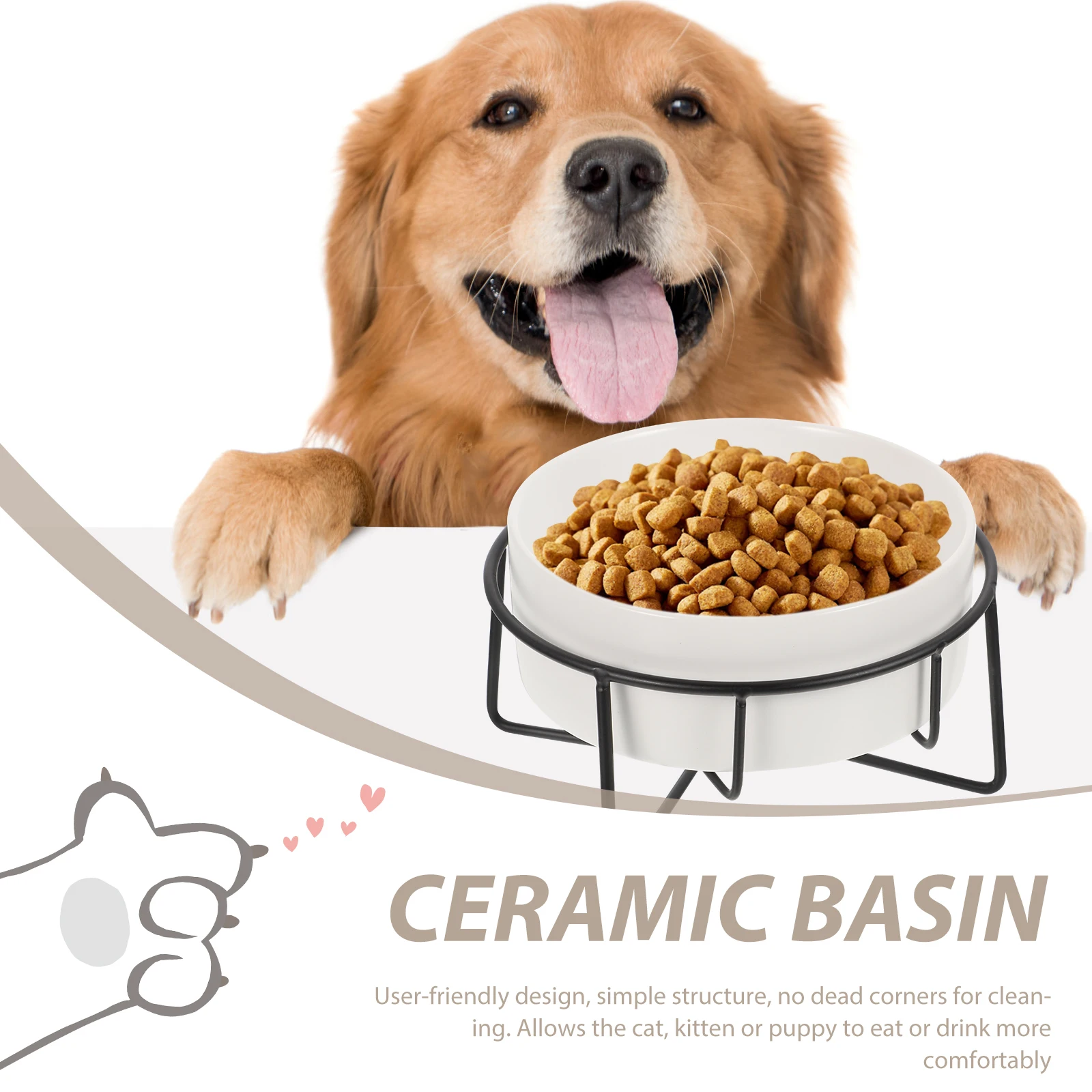 Metal Bowl Smooth Surface Easy Cleaning Raised Food Bowls Pet Feeder Elevated Dog Puppy Large Capacity Simple No Corners
Metal Bowl Smooth Surface Easy Cleaning Raised Food Bowls Pet Feeder Elevated Dog Puppy Large Capacity Simple No Corners