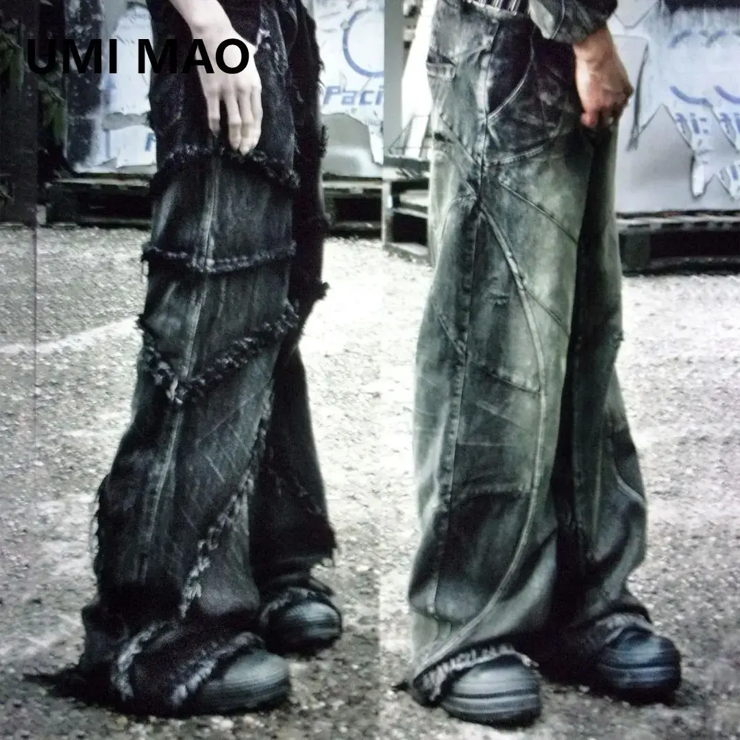 UMI MAO Y2K Trousers Destroyed Stitching Jeans Men's Black Washed Jeans Gothic Clothes Pants Mens Clothing
UMI MAO Y2K Trousers Destroyed Stitching Jeans Men's Black Washed Jeans Gothic Clothes Pants Mens Clothing