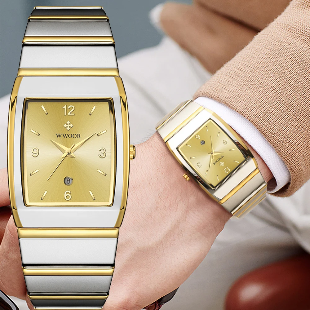 WWOOR Luxury Man's Quartz Watch Fashion Square Wristwatch Date Clock Men Stainless Steel Strap Watches Male Relogio Masculino
WWOOR Luxury Man's Quartz Watch Fashion Square Wristwatch Date Clock Men Stainless Steel Strap Watches Male Relogio Masculino