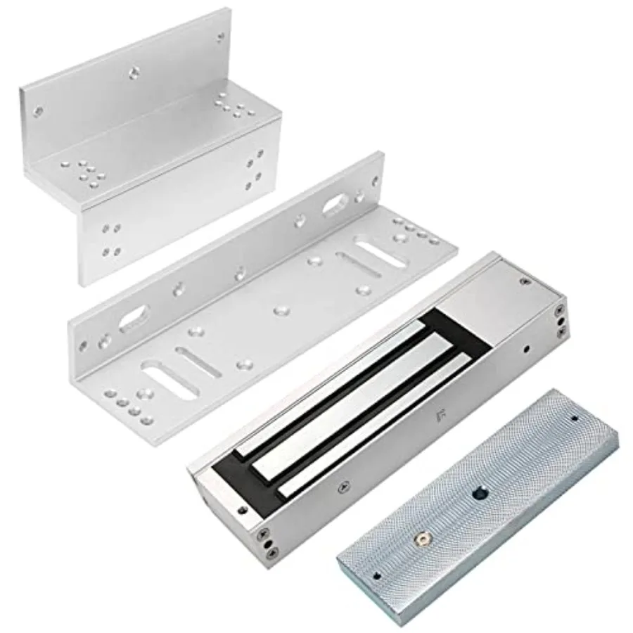 Access Control System: Electromagnetic Lock with Z and L Bracket, Steel, Black, 1200LBS Holding Force, 12V Fail-Safe NC Mode
Access Control System: Electromagnetic Lock with Z and L Bracket, Steel, Black, 1200LBS Holding Force, 12V Fail-Safe NC Mode