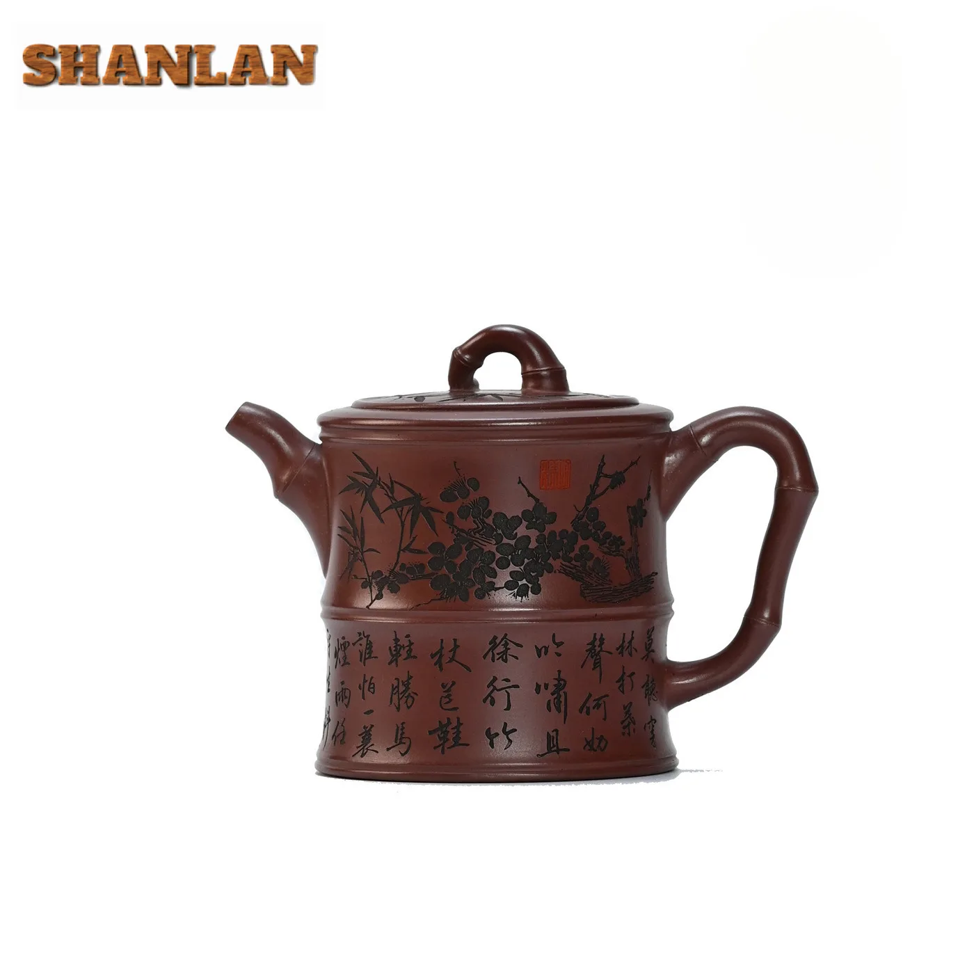 180ML Yixing Purple Clay Teapots Handmade Bamboo Pot Raw Ore Dragon's Blood Sand Mud Tea Maker Kettle Chinese Zisha Tea Set Gift
180ML Yixing Purple Clay Teapots Handmade Bamboo Pot Raw Ore Dragon's Blood Sand Mud Tea Maker Kettle Chinese Zisha Tea Set Gift