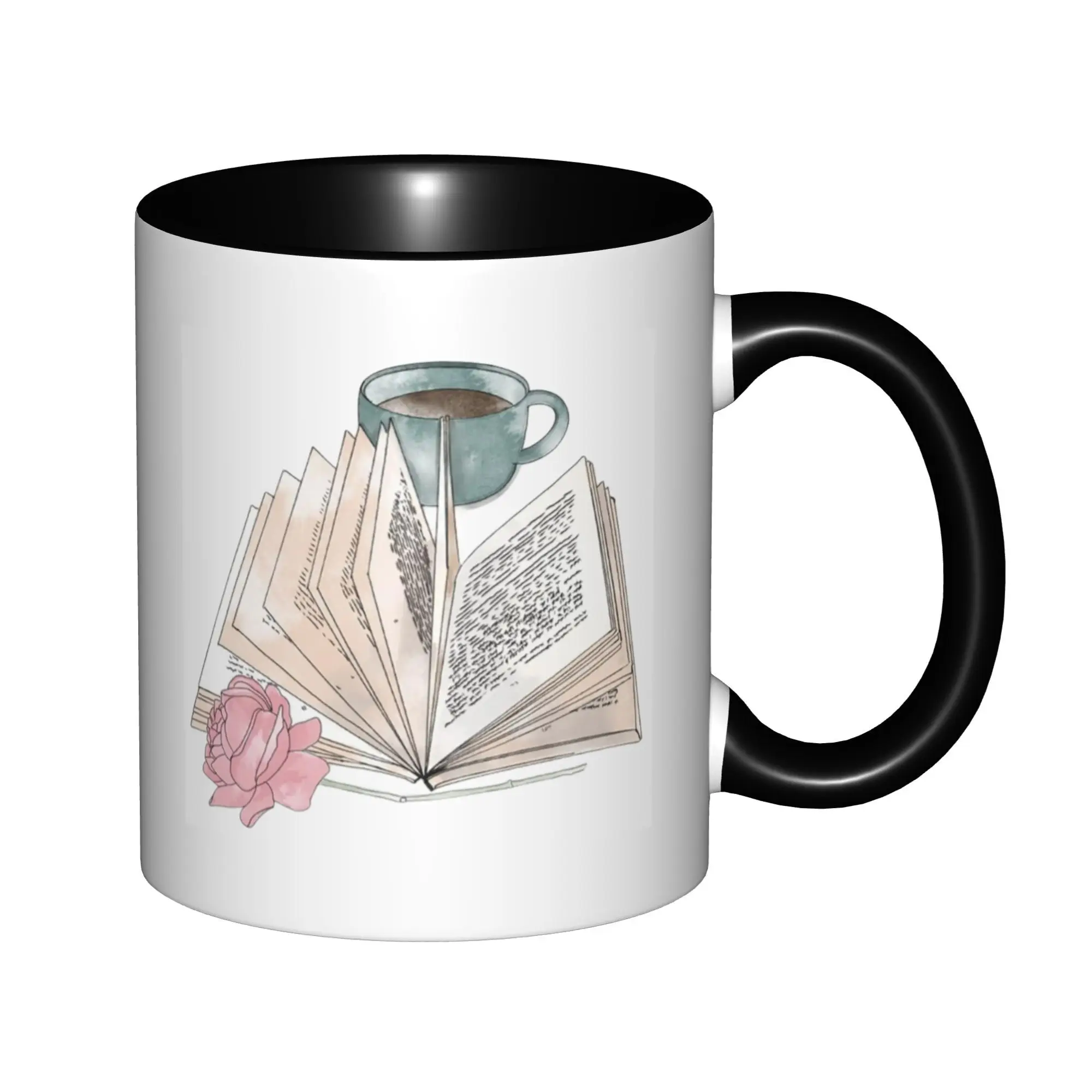 Tea Cup for Men & Women Book Flower Mugs With Black Handle Birthday Coffee Mugs Ceramic Tea Cups 11oz
Tea Cup for Men & Women Book Flower Mugs With Black Handle Birthday Coffee Mugs Ceramic Tea Cups 11oz