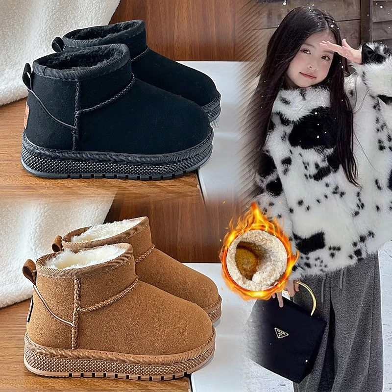 Children Snow Boots Versatile Fashion Kids Short Boots with Thick Fur 2025 Winter New Boys Girls Warm Boots Soft Bottom Non-slip
Children Snow Boots Versatile Fashion Kids Short Boots with Thick Fur 2025 Winter New Boys Girls Warm Boots Soft Bottom Non-slip