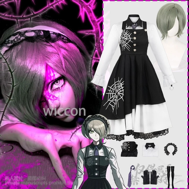 Anime Game Danganronpaaa V3 Cosplay Tojo Kirumi Costume Black Horror Gothic Lolita Maid Dress Wig For Halloween Party Customized
Anime Game Danganronpaaa V3 Cosplay Tojo Kirumi Costume Black Horror Gothic Lolita Maid Dress Wig For Halloween Party Customized