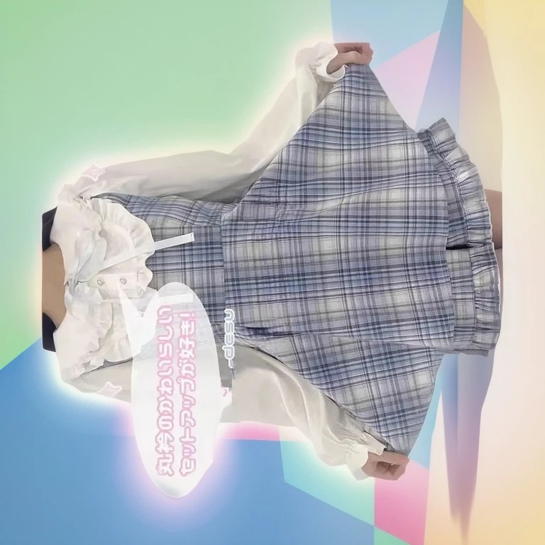 New Japanese-style Plaid Doll Collar Tops High Waist Patchwork Long-sleeve Dress and Shorts Sweet Cute Girls Two Piece Set
New Japanese-style Plaid Doll Collar Tops High Waist Patchwork Long-sleeve Dress and Shorts Sweet Cute Girls Two Piece Set