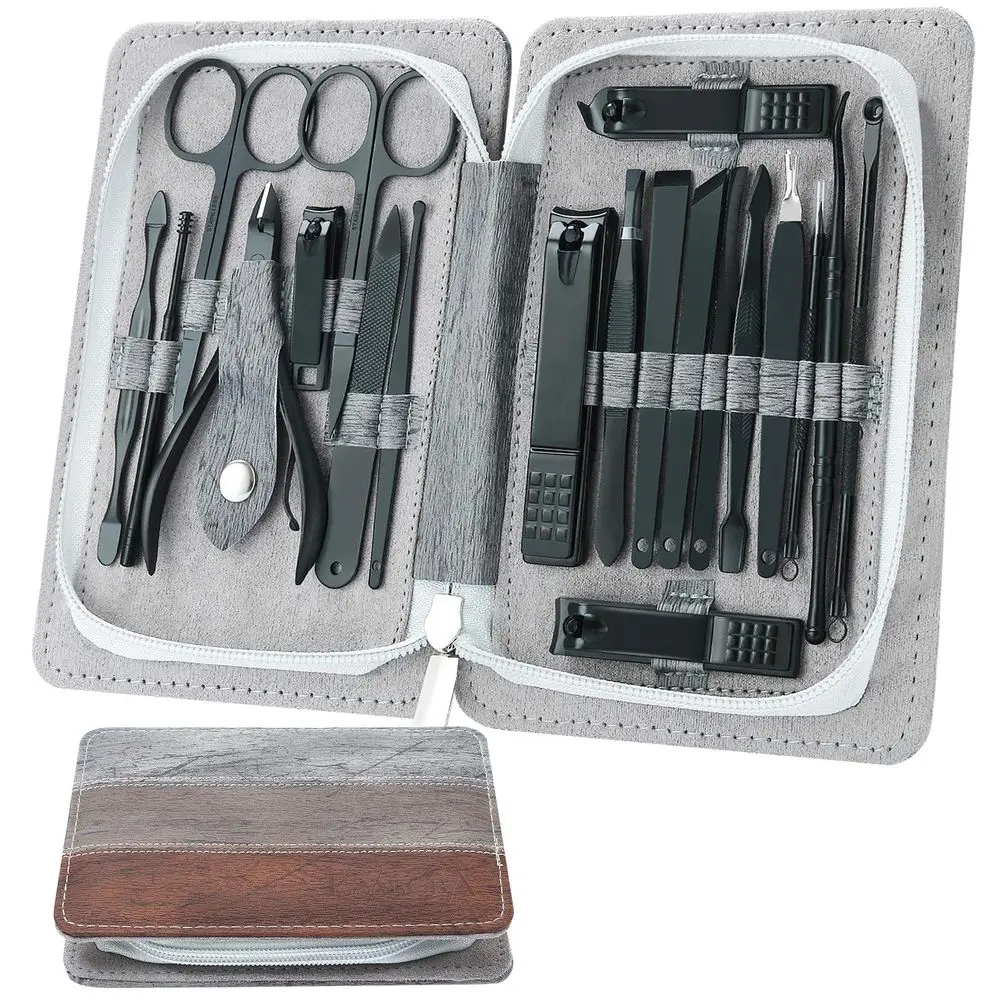 20-in-1 Stainless Steel Professional Pedicure Nail Grooming Kit with Zippered Case
20-in-1 Stainless Steel Professional Pedicure Nail Grooming Kit with Zippered Case