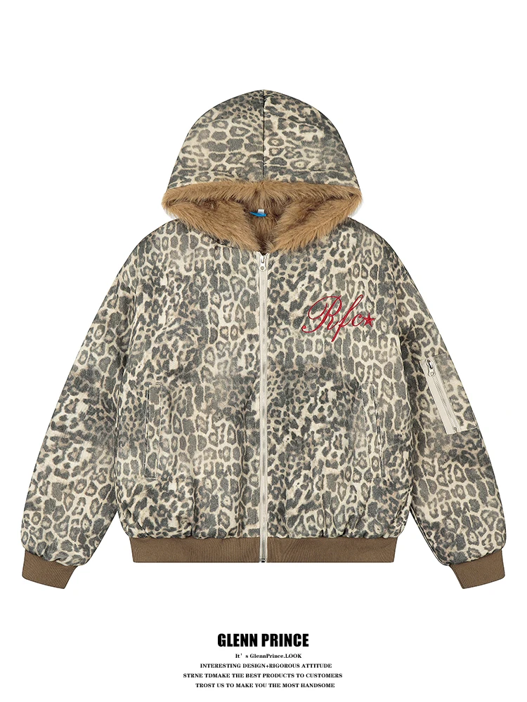 Теплая утепленная куртка в американском ретро-стиле с леопардовым принтом, хлопковая куртка с капюшоном для мужчин, зимняя теплая верхняя одежда с меховым воротником
Теплая утепленная куртка в американском ретро-стиле с леопардовым принтом, хлопковая куртка с капюшоном для мужчин, зимняя теплая верхняя одежда с меховым воротником