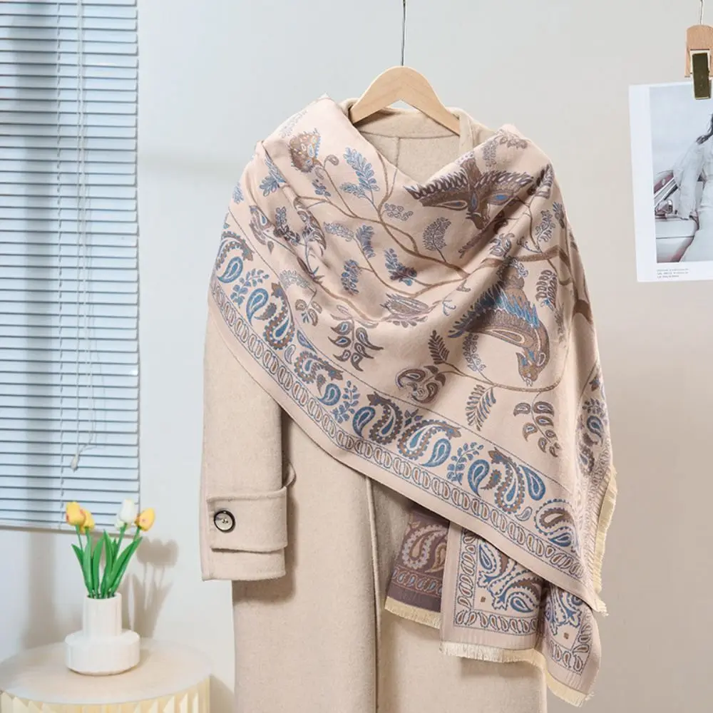 Retro Bird Printed Scarf Flower Imitation Cashmere Cashmere Tassel Scarves Thick Blanket Warm Large Shawl Male
Retro Bird Printed Scarf Flower Imitation Cashmere Cashmere Tassel Scarves Thick Blanket Warm Large Shawl Male