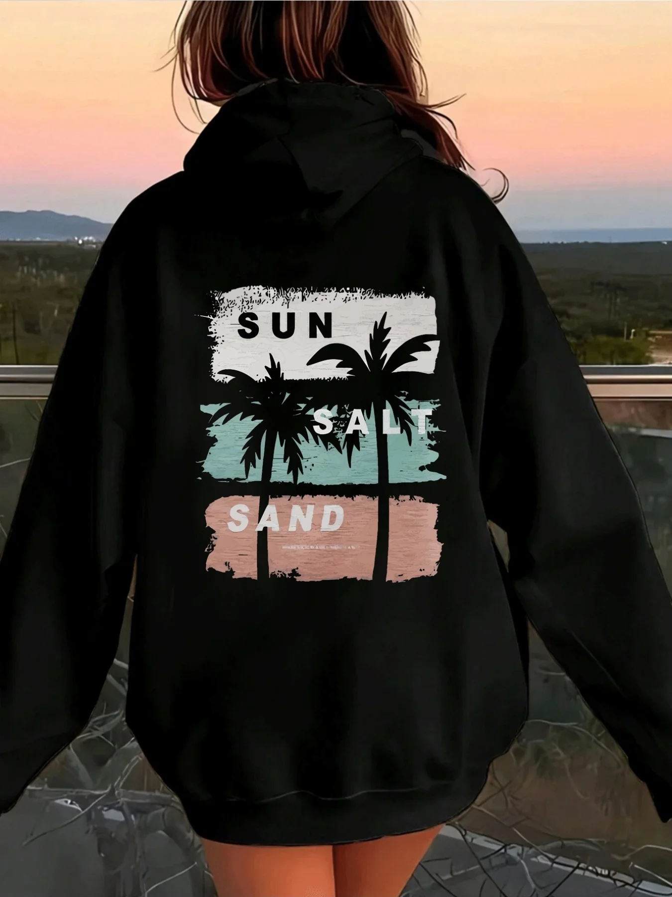 Повседневная осенне-зимняя удобная толстовка с буквенным принтом пальмы, повседневная спортивная женская одежда с круглым вырезом и длинными рукавами
Повседневная осенне-зимняя удобная толстовка с буквенным принтом пальмы, повседневная спортивная женская одежда с круглым вырезом и длинными рукавами