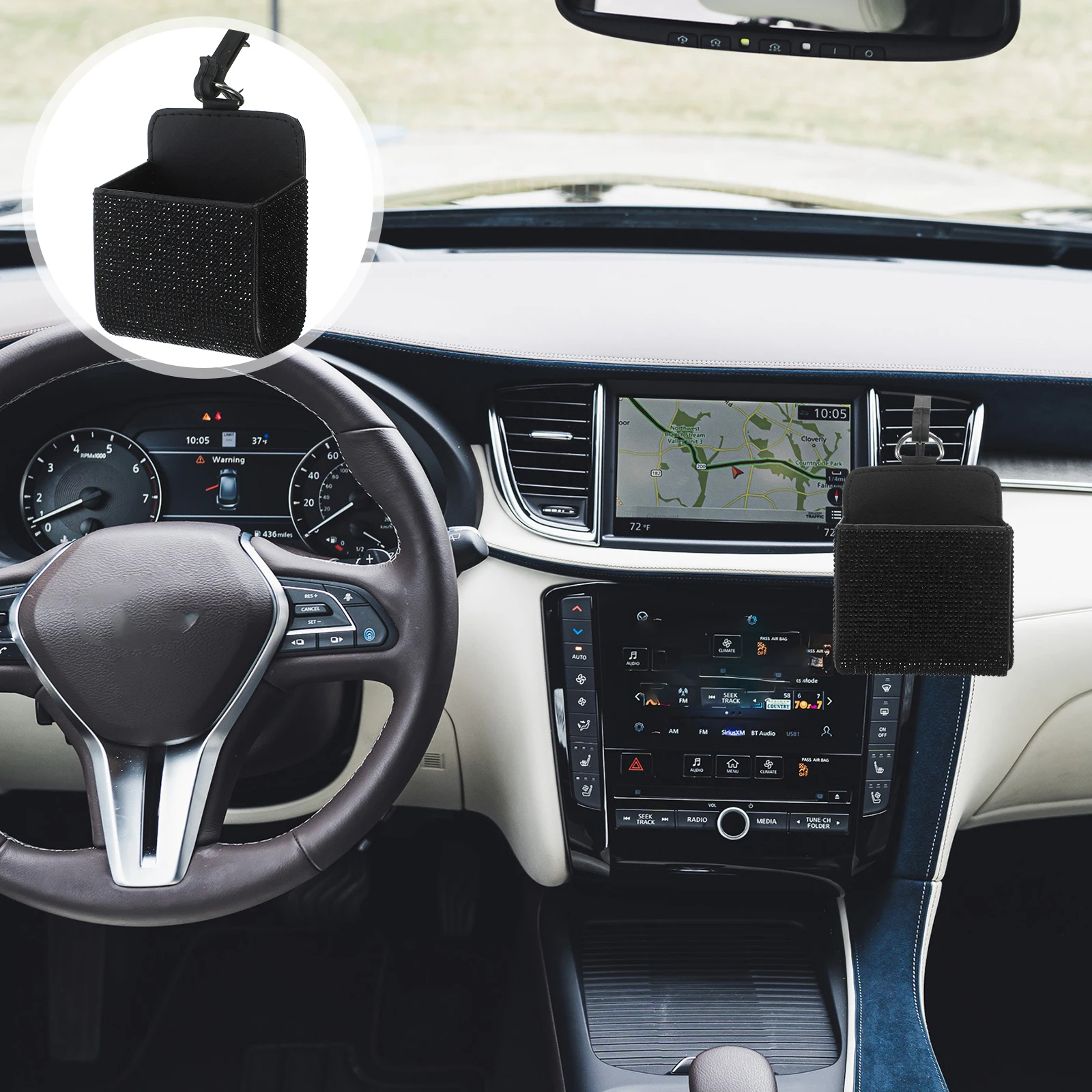 Car Air Vent Storage Bag Rhinestones Multi Functional Coin Key Card Pocket Large Capacity Easy Installation Storage 
Car Air Vent Storage Bag Rhinestones Multi Functional Coin Key Card Pocket Large Capacity Easy Installation Storage