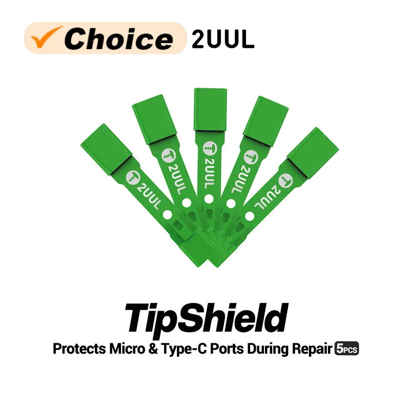 2UUL TipShield TS01 Dual-Head USB Port Protector 5PCS, for Micro & Type-C, Heat-Resistant Stainless Steel for Phone Repair
2UUL TipShield TS01 Dual-Head USB Port Protector 5PCS, for Micro & Type-C, Heat-Resistant Stainless Steel for Phone Repair