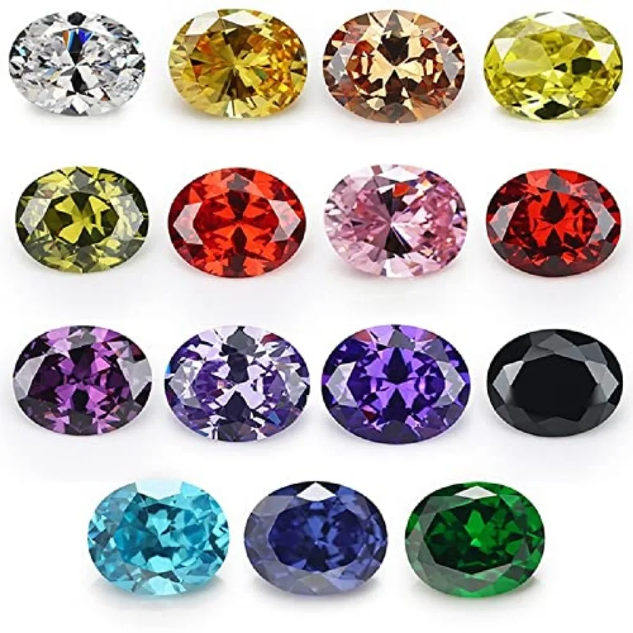 5A Oval Cut Loose Cubic Zirconia Stones Mix 15 Colors CZ Stone Synthetic Gemstone for Jewelry Making
5A Oval Cut Loose Cubic Zirconia Stones Mix 15 Colors CZ Stone Synthetic Gemstone for Jewelry Making