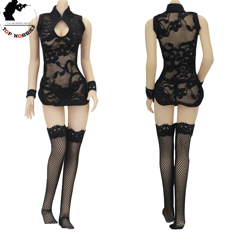 1/6 Scale Action Figure Accessories Female Clothes Suit Black Sexy Cheongsam Stockings Set for 12Inch Ph Doll Jiaoudol Body
1/6 Scale Action Figure Accessories Female Clothes Suit Black Sexy Cheongsam Stockings Set for 12Inch Ph Doll Jiaoudol Body