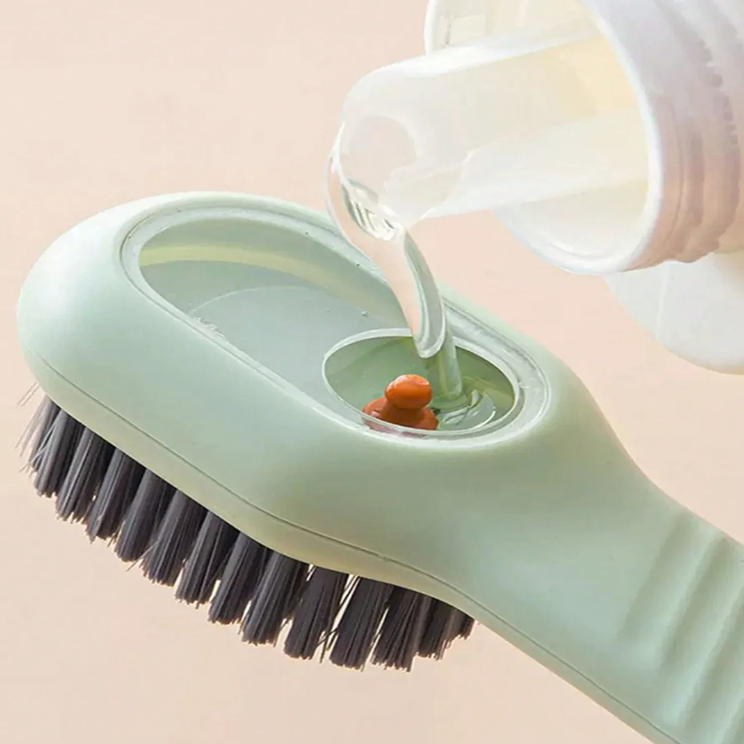 1pc Multi- Soft-Bristled Shoe Brush For Household Use, Mint Green, With Liquid Dispensing
1pc Multi- Soft-Bristled Shoe Brush For Household Use, Mint Green, With Liquid Dispensing