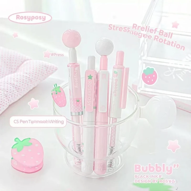 Kawai RosyPosy BUBBLY Short Office School Supplies Portable Stress Relief CS Nib 0.5 Black Gel Pen Set Lovely Writing Supplies
Kawai RosyPosy BUBBLY Short Office School Supplies Portable Stress Relief CS Nib 0.5 Black Gel Pen Set Lovely Writing Supplies