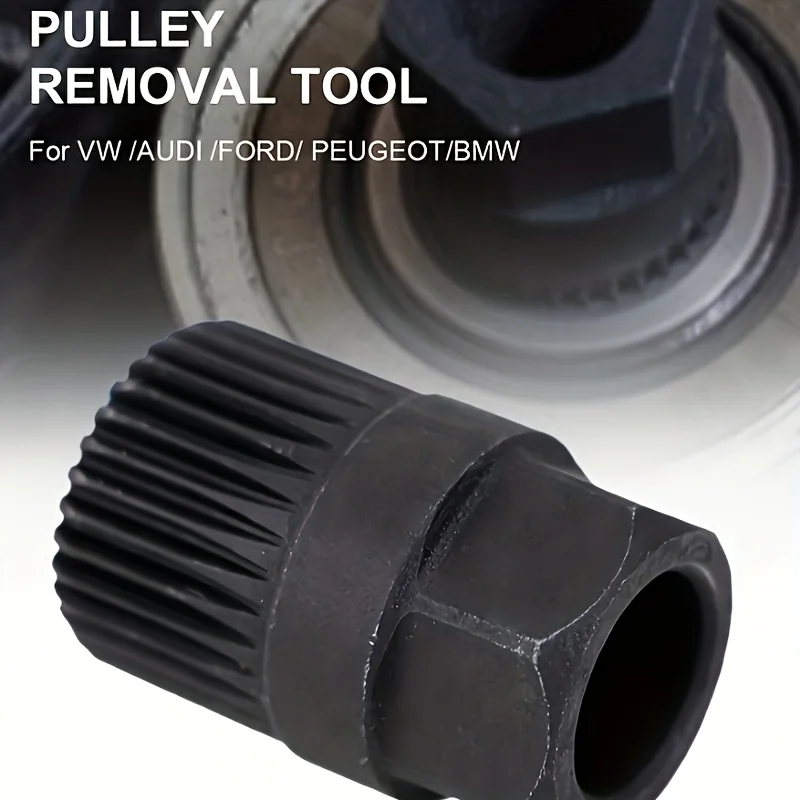 2pc Heavy-Duty 33-Tooth Generator/Alternator Pulley Removal Tool with Spline Drive - for AUDI VW Ford PEUGEOT BMW
2pc Heavy-Duty 33-Tooth Generator/Alternator Pulley Removal Tool with Spline Drive - for AUDI VW Ford PEUGEOT BMW