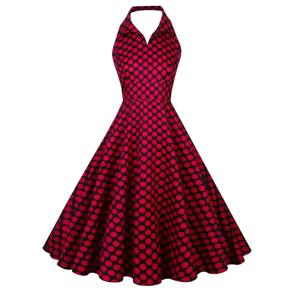 Women'S Elegant Vintage Rockabilly Dress For Women 1950s Style Polka Dot Swing Dress For Retro Parties Costumes Movie Dresses
Women'S Elegant Vintage Rockabilly Dress For Women 1950s Style Polka Dot Swing Dress For Retro Parties Costumes Movie Dresses