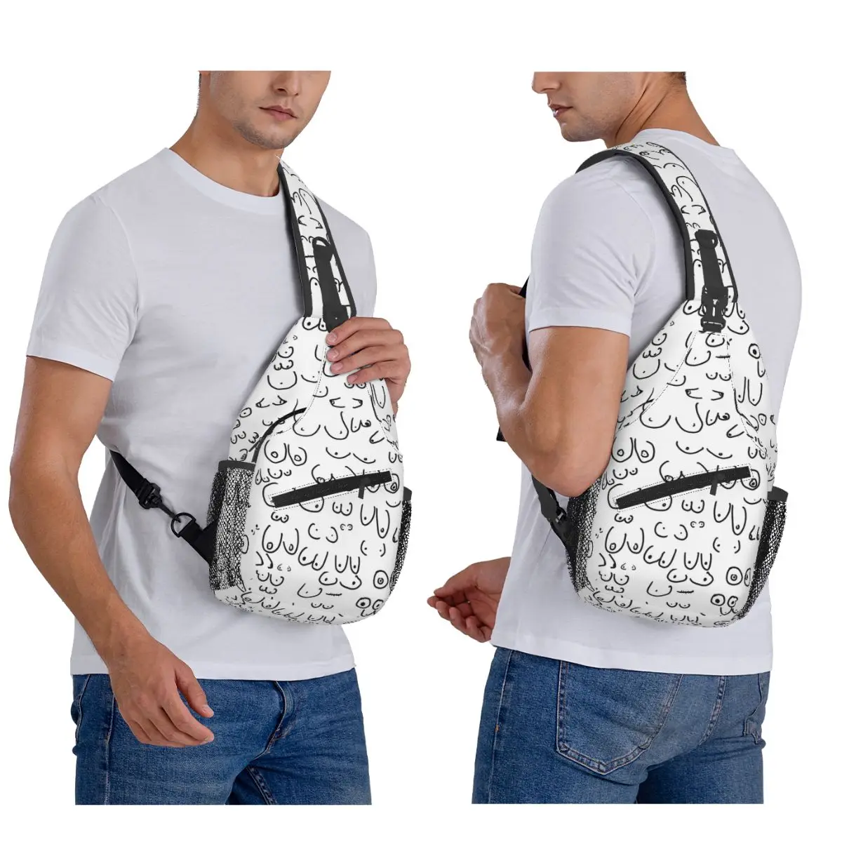 Different Sorts Of Boobs Pattern Chest Bag Men Sling Crossbody Backpack Chest Bag Traveling Hiking Daypack Shoulder Bag
Different Sorts Of Boobs Pattern Chest Bag Men Sling Crossbody Backpack Chest Bag Traveling Hiking Daypack Shoulder Bag