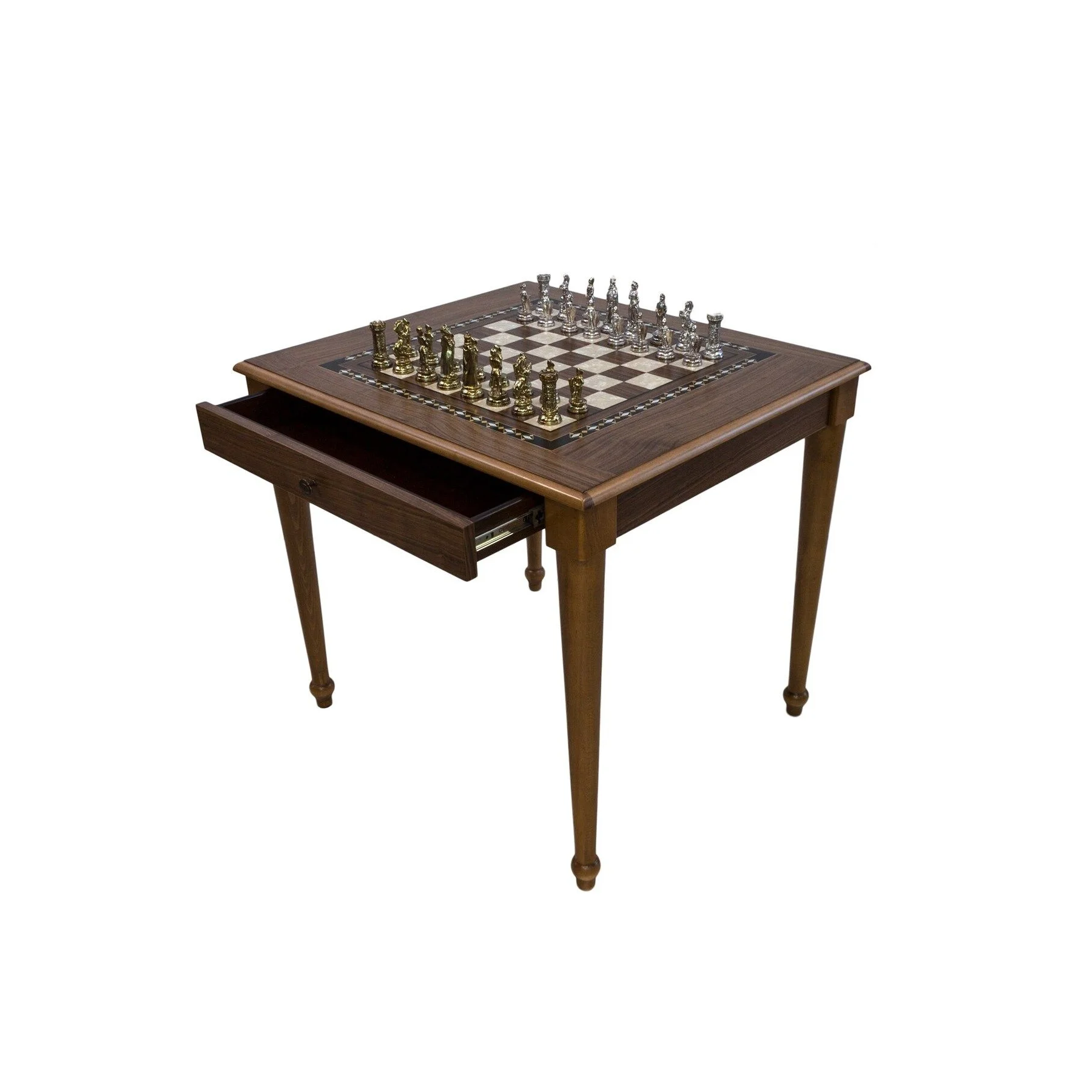 Chess Table With Drawers Walnut
Chess Table With Drawers Walnut