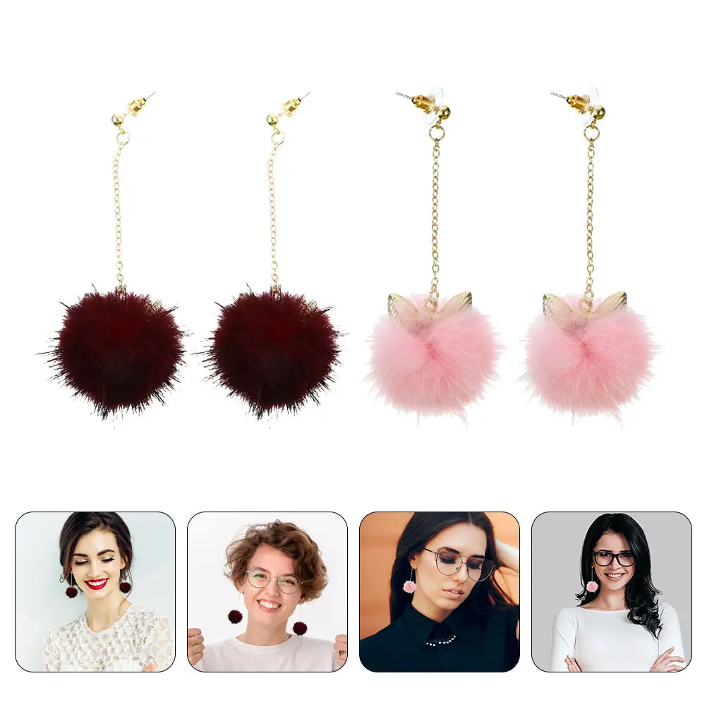 2Pairs Cat Ears Pompom Drop Earrings Lightweight Soft Dangle Earrings for Women Winter Festival Jewelry Jewelry 
2Pairs Cat Ears Pompom Drop Earrings Lightweight Soft Dangle Earrings for Women Winter Festival Jewelry Jewelry