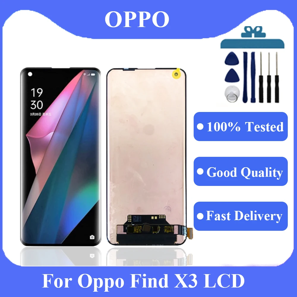 AMOLED Original For OPPO Find X3 PEDM00 LCD Display Touch Screen Digitizer Assembly For OPPO Find x3 LCD Screen Replacement
AMOLED Original For OPPO Find X3 PEDM00 LCD Display Touch Screen Digitizer Assembly For OPPO Find x3 LCD Screen Replacement