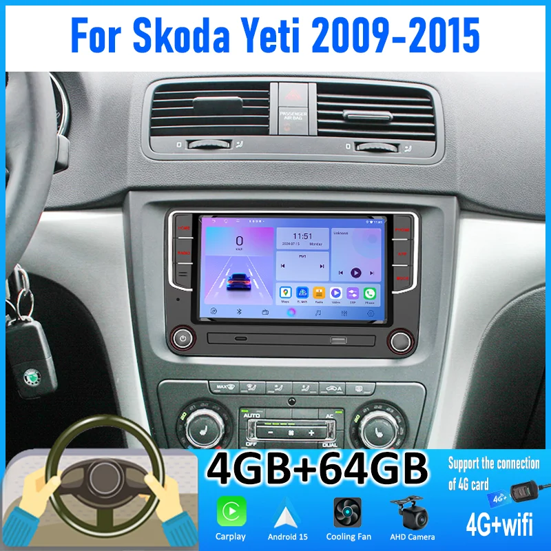 7'' Car Radio For Skoda Yeti 2009-2015 Car Stereo Radio CarPlay Android 15 Head Unit GPS WIFI Navi Multimedia Player
7'' Car Radio For Skoda Yeti 2009-2015 Car Stereo Radio CarPlay Android 15 Head Unit GPS WIFI Navi Multimedia Player