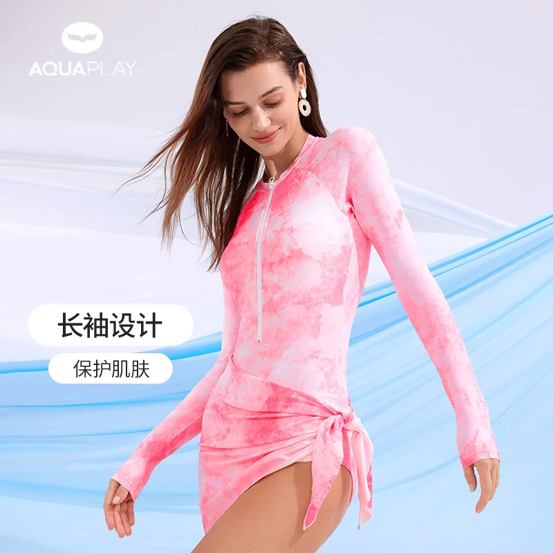 AquaPlay Pink Resort Style Women Swimsuit 2025 High End One Piece Swimsuit UPF50+ Sexy Long Sleeve Anti Exposure Surfing
AquaPlay Pink Resort Style Women Swimsuit 2025 High End One Piece Swimsuit UPF50+ Sexy Long Sleeve Anti Exposure Surfing