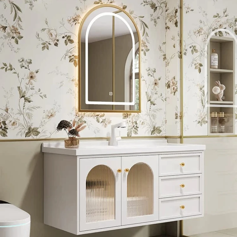 Vanities Drawer Bathroom Cabinet Integrated Glass Storage Mirror Bathroom Cabinet Modern Organizer Armario Banheiro Furniture
Vanities Drawer Bathroom Cabinet Integrated Glass Storage Mirror Bathroom Cabinet Modern Organizer Armario Banheiro Furniture