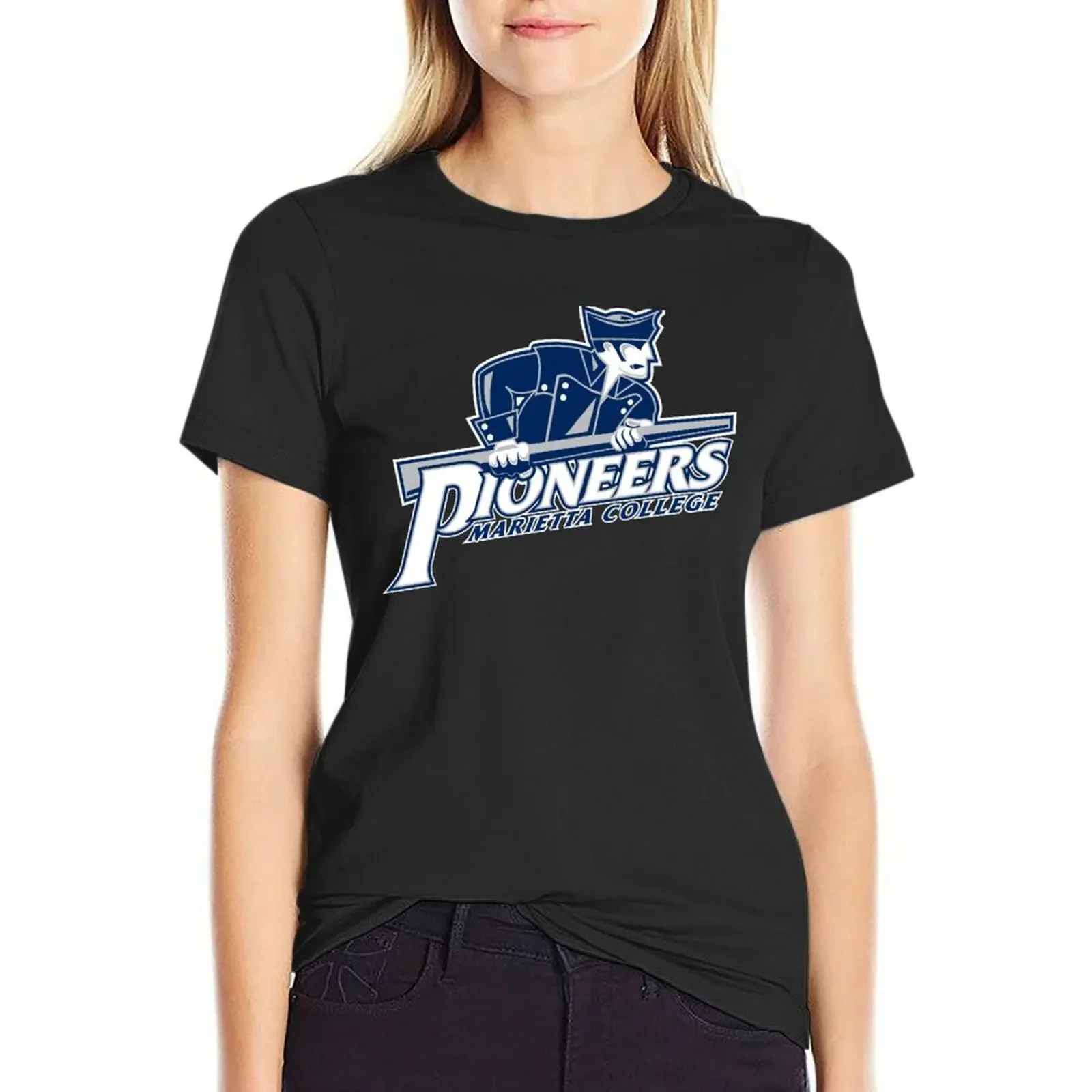 Футболка Marietta Pioneers, винтажная одежда, топы больших размеров, быстросохнущие рубашки для тренировок для женщин, свободный крой
Футболка Marietta Pioneers, винтажная одежда, топы больших размеров, быстросохнущие рубашки для тренировок для женщин, свободный крой