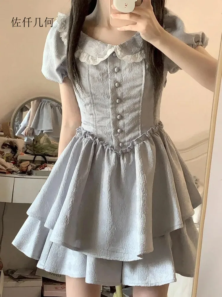 2025 Princess Style Dress Women Summer Peter Pan Collar New Design Ball Gown Skirt Woman
2025 Princess Style Dress Women Summer Peter Pan Collar New Design Ball Gown Skirt Woman