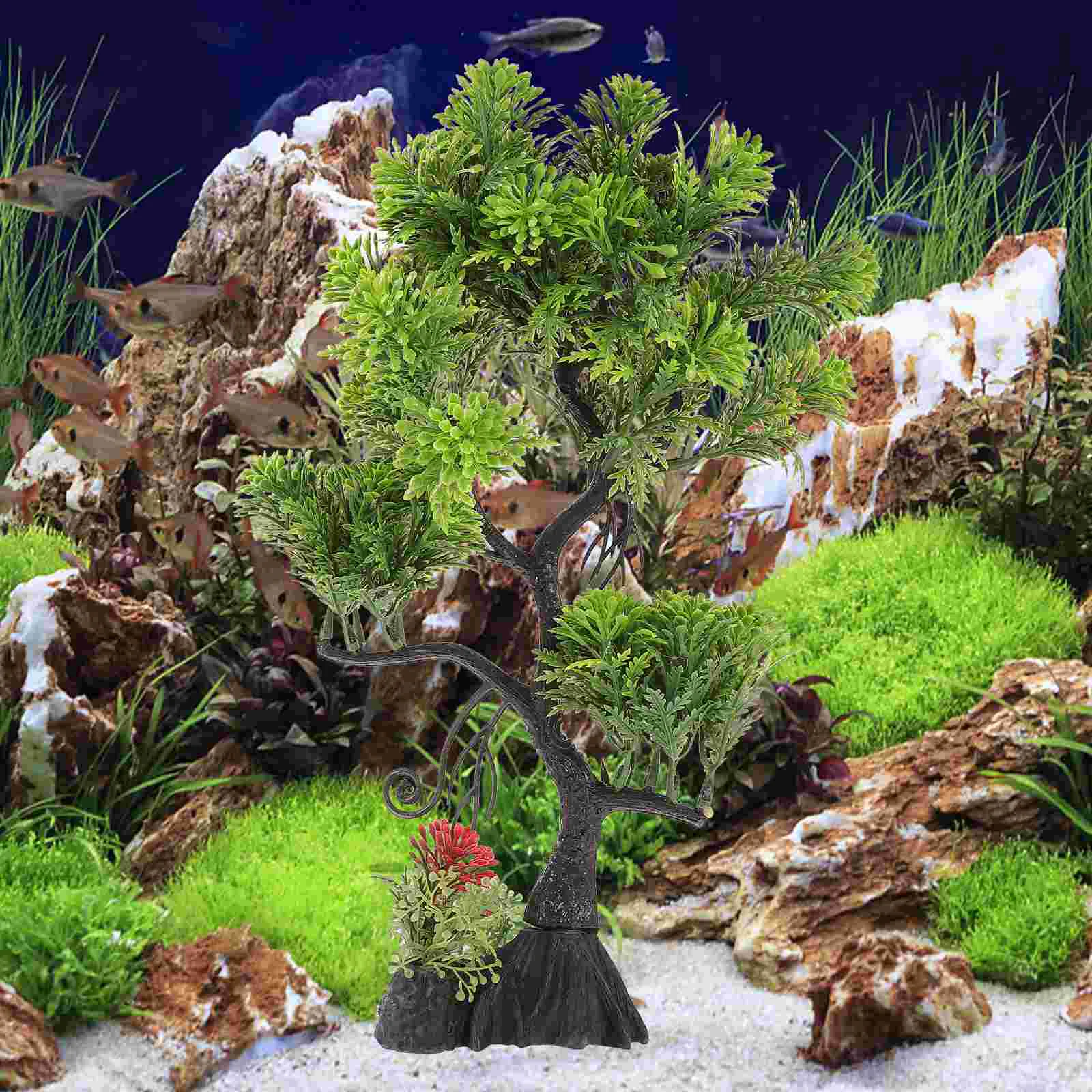 Bonsai Tree Simulated Big Fish Tank Decoration Aquatic Aquarium Decorations Plastic Small Model for Fake
Bonsai Tree Simulated Big Fish Tank Decoration Aquatic Aquarium Decorations Plastic Small Model for Fake