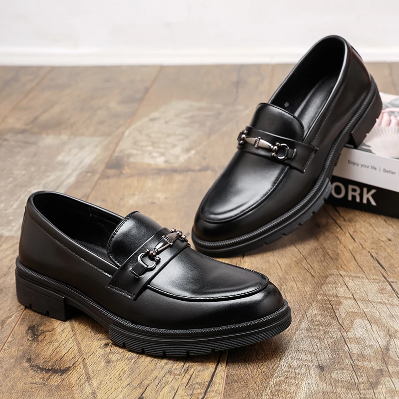 Men's loafers Gentleman British casual style Business or office Trendy Daily Streets Thick soled four season leather shoes
Men's loafers Gentleman British casual style Business or office Trendy Daily Streets Thick soled four season leather shoes