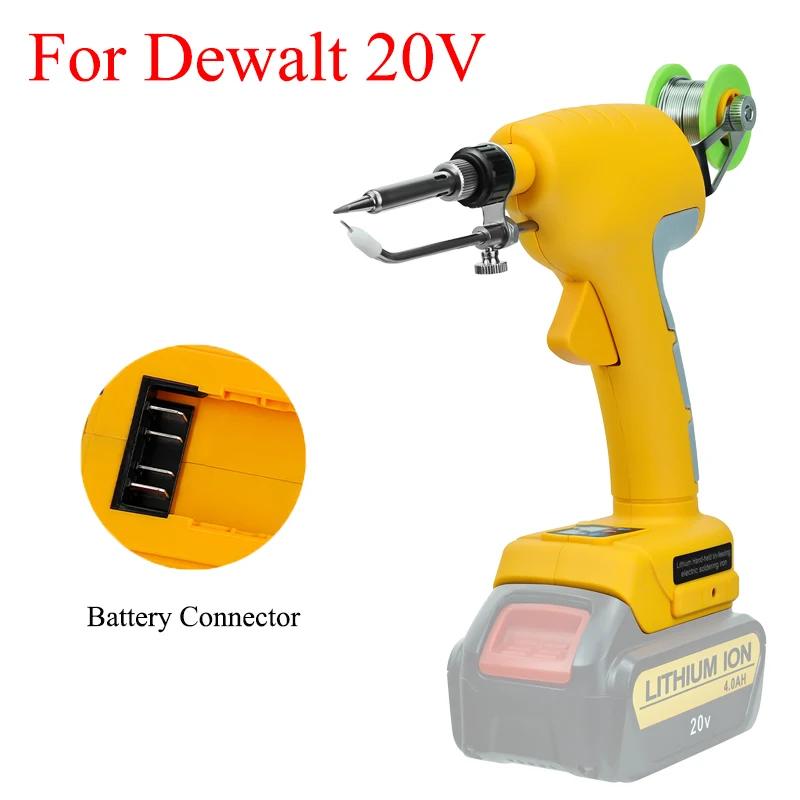 75W LED Digital Display Cordless Soldering Iron Kit for Dewalt 20V Lithium Ion Battery Electric Torch Quick Soldering Iron Tools
75W LED Digital Display Cordless Soldering Iron Kit for Dewalt 20V Lithium Ion Battery Electric Torch Quick Soldering Iron Tools