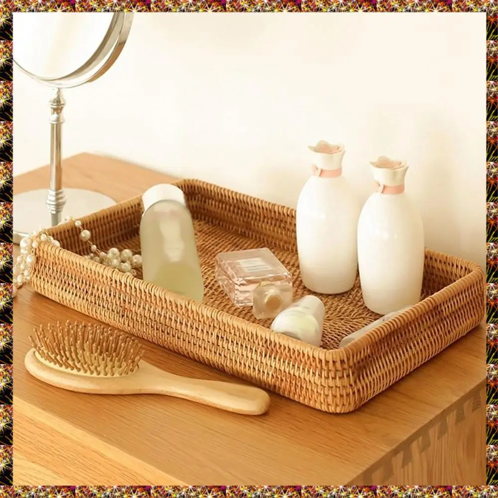BTCL Hand-Woven Storage Basket Rattan Storage Tray Wicker Baskets Bread Fruit Food Breakfast Display Box Home Decoration
BTCL Hand-Woven Storage Basket Rattan Storage Tray Wicker Baskets Bread Fruit Food Breakfast Display Box Home Decoration