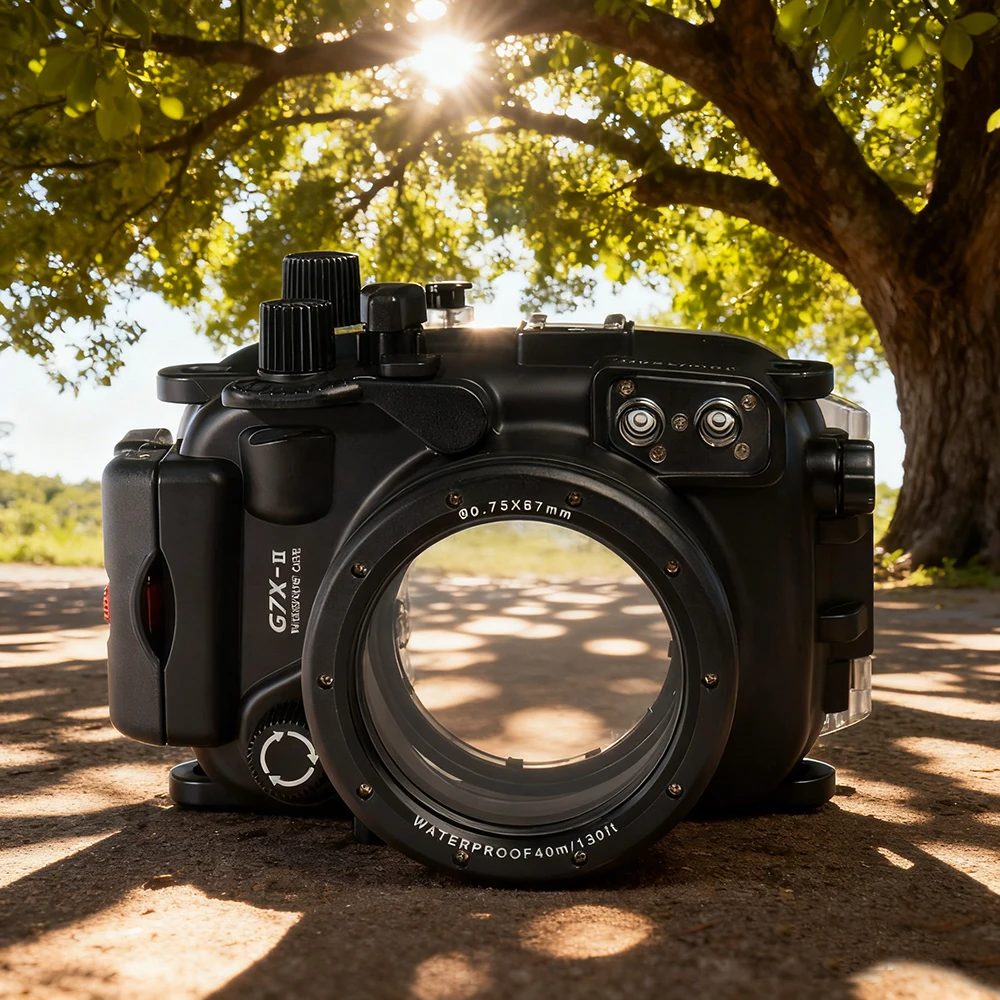 Professional 40m Waterproof Diving Housing Case for Canon G7X Mark 2 G7X2 with M67 threaded interface Support & Leak Alarm
Professional 40m Waterproof Diving Housing Case for Canon G7X Mark 2 G7X2 with M67 threaded interface Support & Leak Alarm