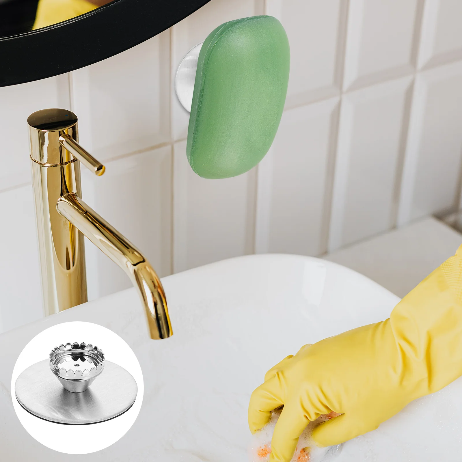 Magnetic Soap Holder Stainless Steel Wall Mounted Bathroom Rack Creative Suction Design Practical Kitchen Use Soap Shelf
Magnetic Soap Holder Stainless Steel Wall Mounted Bathroom Rack Creative Suction Design Practical Kitchen Use Soap Shelf
