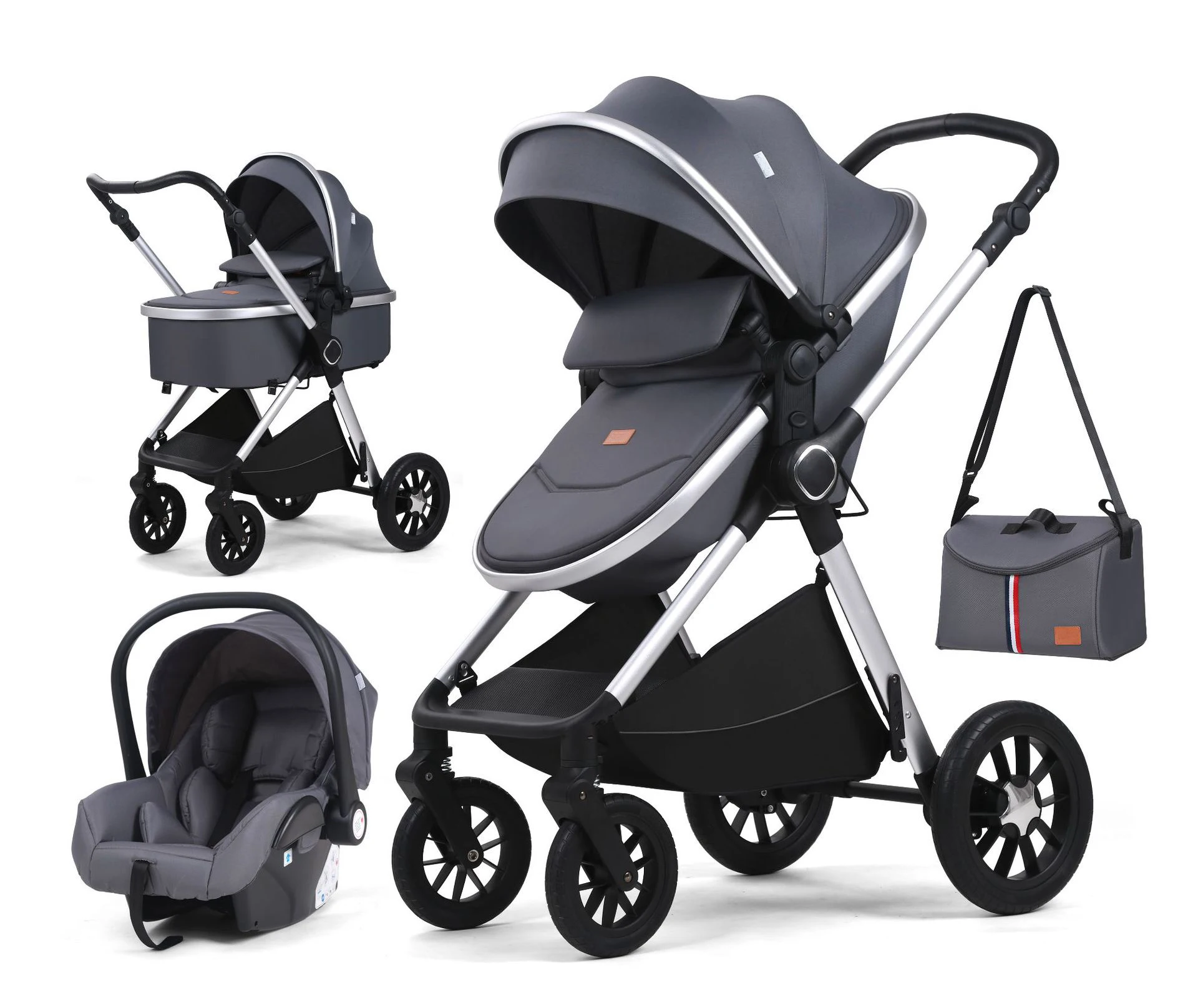3-in-1 stroller Safety seat Lightweight high view double cushioned folding for sitting and lying down
3-in-1 stroller Safety seat Lightweight high view double cushioned folding for sitting and lying down