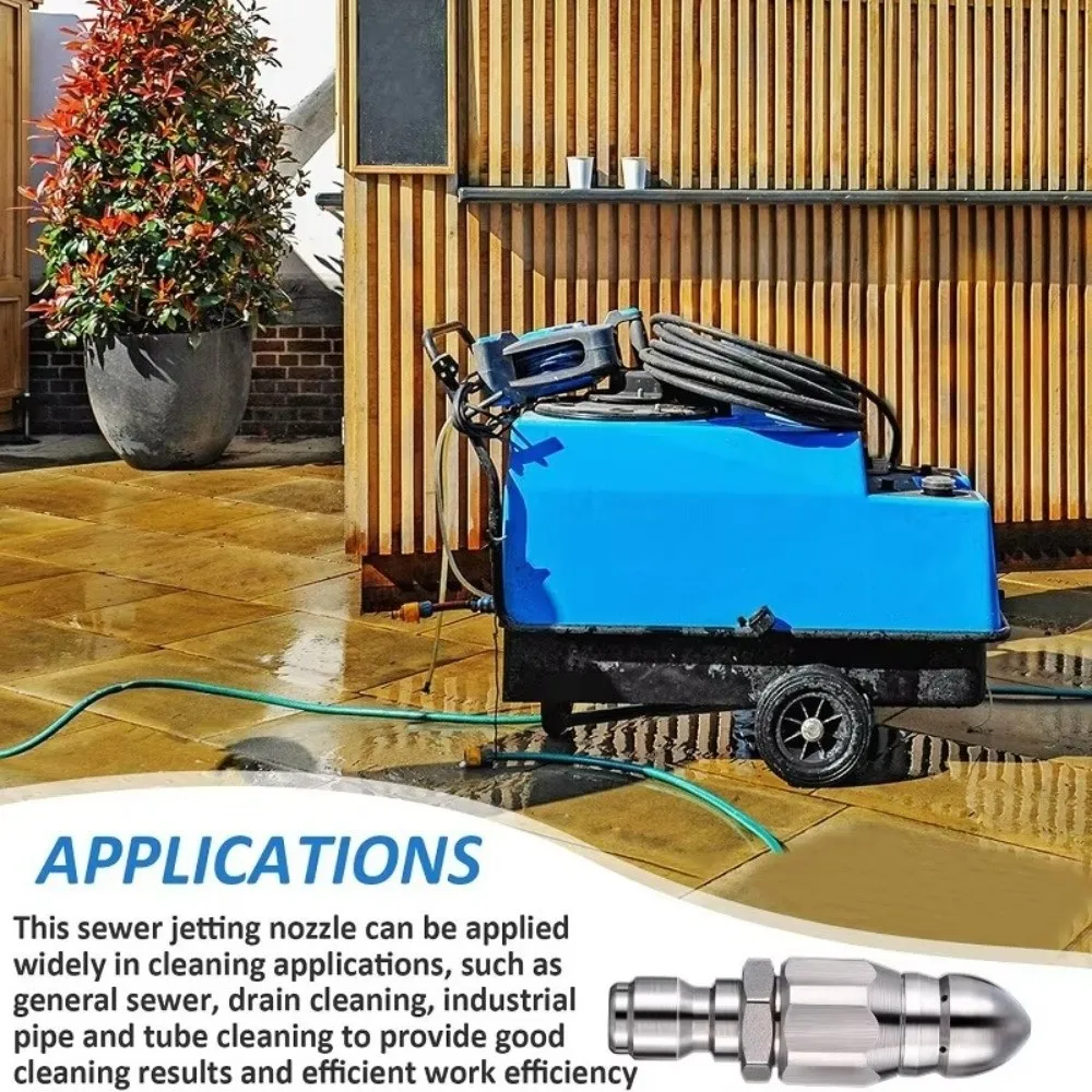 G1/4 " Pressure Washer Sewer Jetter Nozzle Washing Accessories Drain Cleaning Pressure Drain Jetter Hose Nozzle Mouse Head
G1/4 " Pressure Washer Sewer Jetter Nozzle Washing Accessories Drain Cleaning Pressure Drain Jetter Hose Nozzle Mouse Head